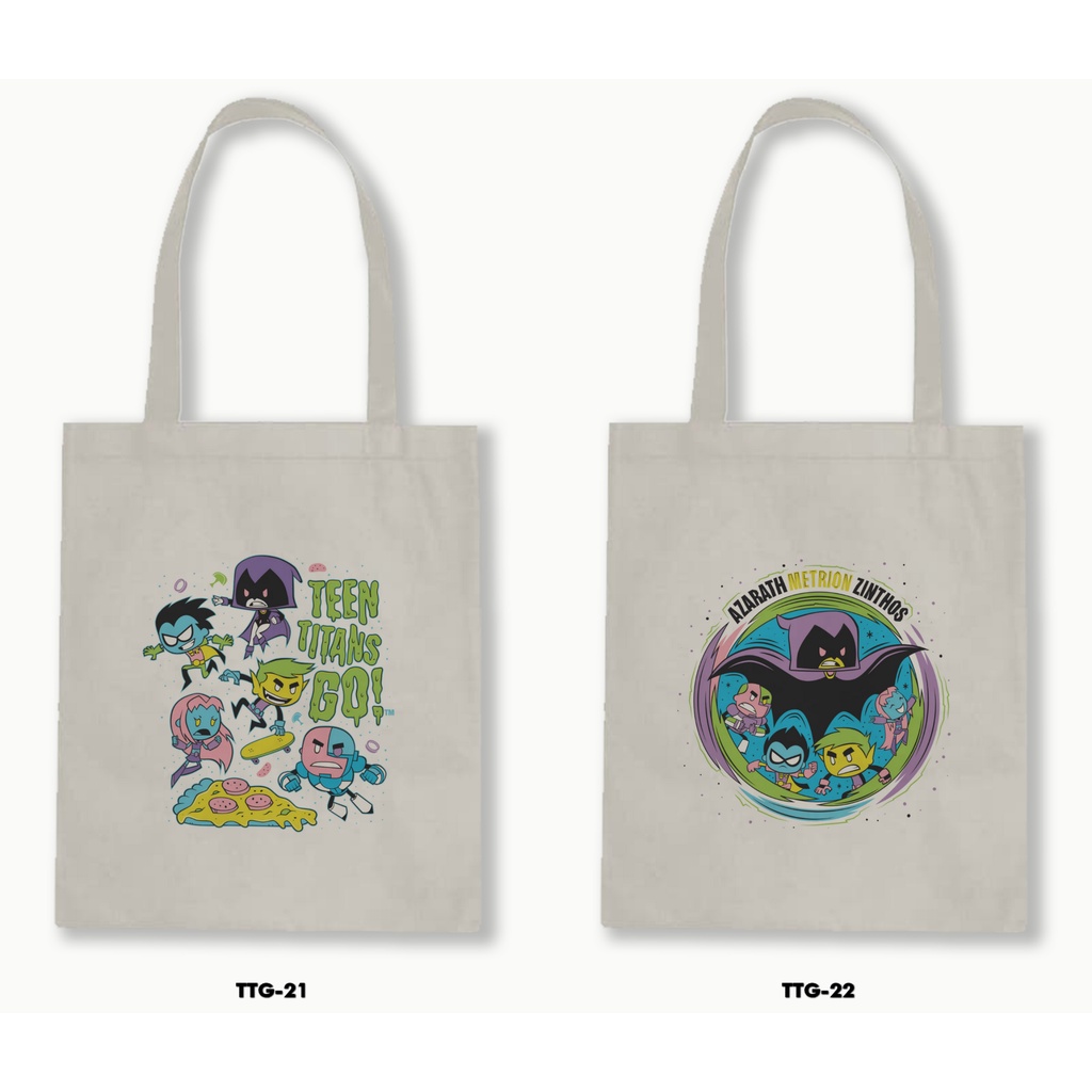 TOTE BAG BLACU - TEN TITANS GO! 2
