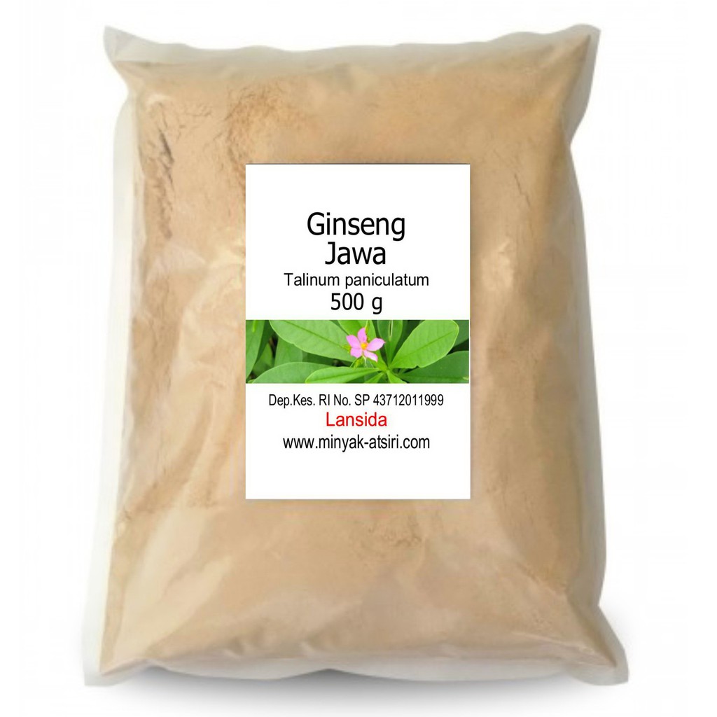 Serbuk Ginseng Jawa 500 g Bubuk Som Jawa Simplisia Kolesom Akar Talinum Paniculatum