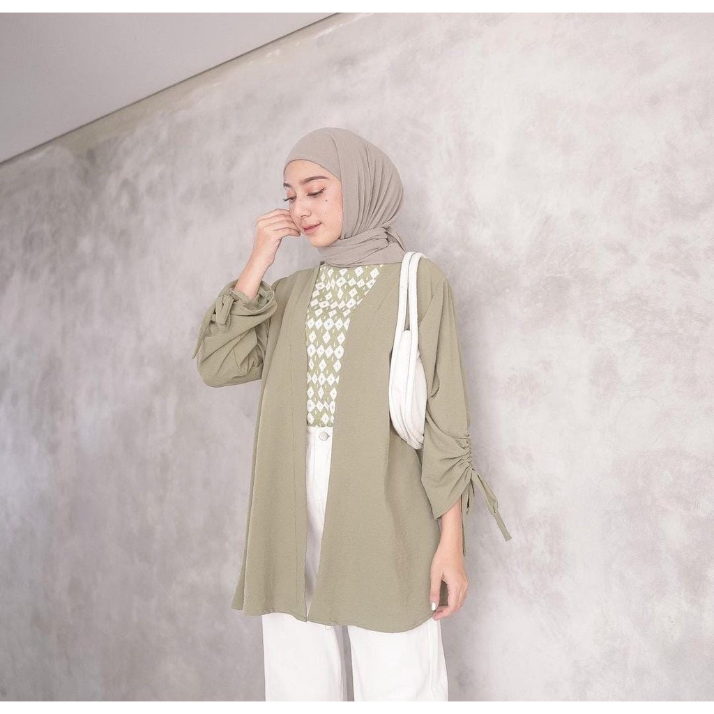 CARDIGAN WANITA SERUT OUTER WEAR CRINCLE KARDIGAN CRINKLE AIRFLOW OOTD REMAJA