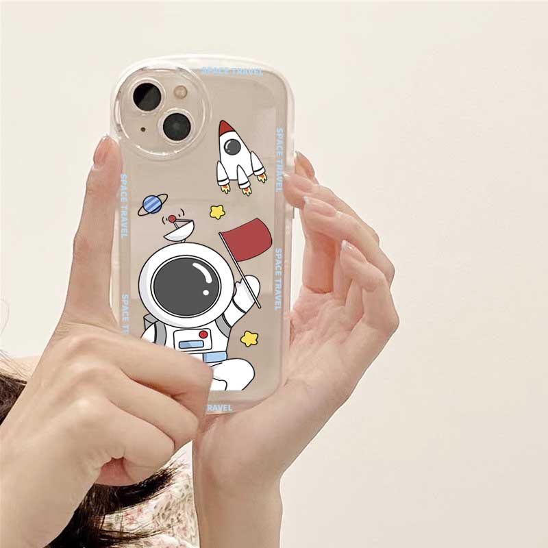 Casing Silikon Redmi Note 11S 11 Pro 10C 10A 9C 9T 9A Note 10 5G 10S 9 Note8 Note7 Poco M3 X3 Pro NFC Motif Astronot Rocket