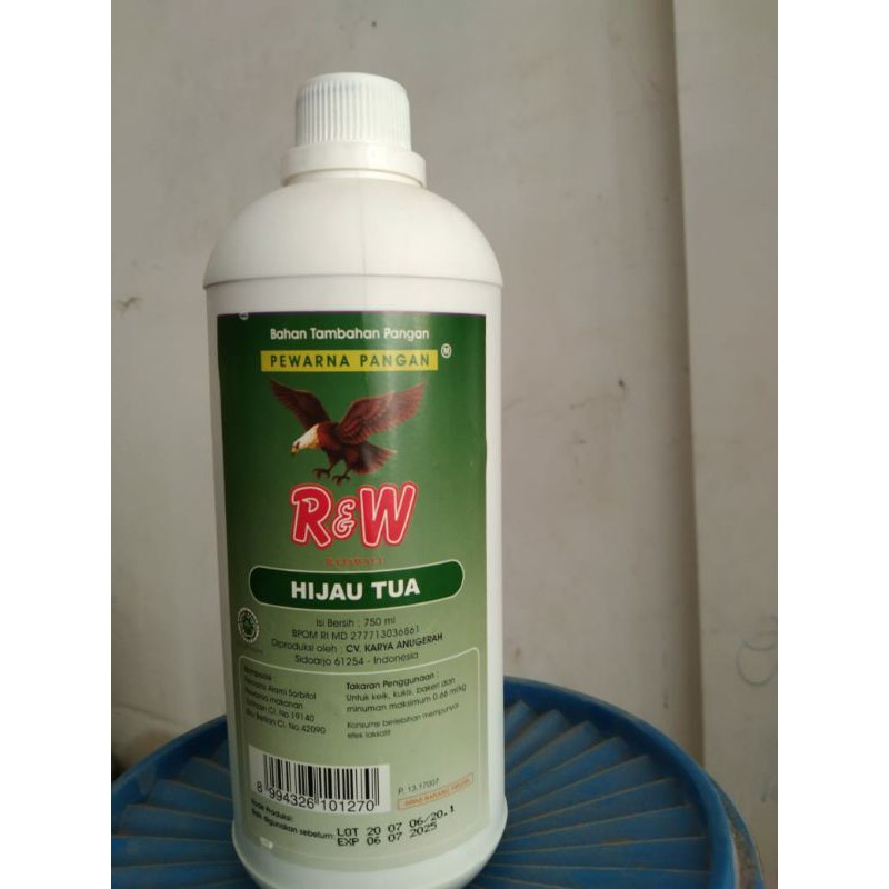 

Pewarna Makanan Cair HIJAU TUA 750ml R&W