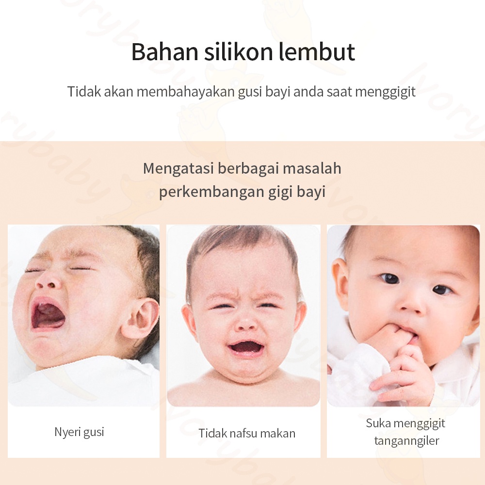 Ivorybaby Gigitan bayi teether jerapah lucu mainan teether bayi silikon