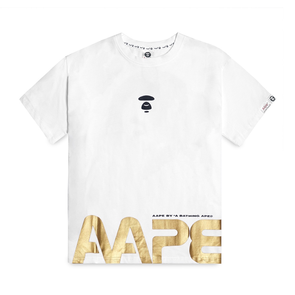 Aape by A Bathing Ape Gold Foil Nasa T-Shirt White