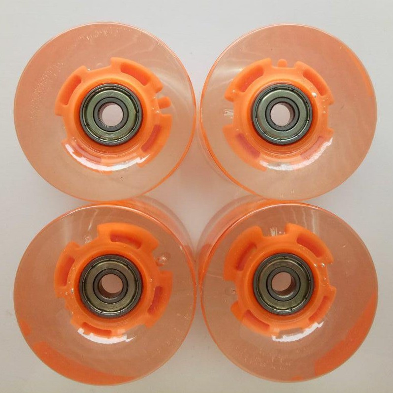 4pcs Roda skateboard Bahan PU Ukuran 60x45mm