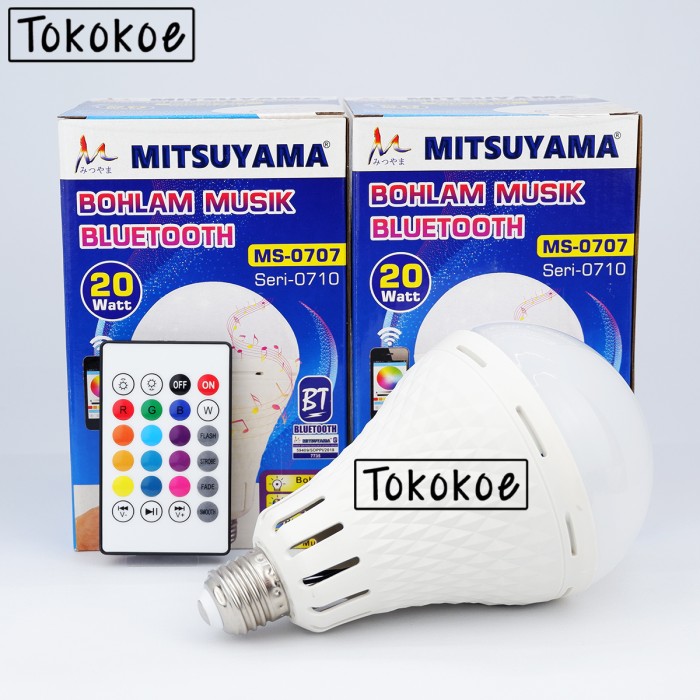 BOHLAM LED MUSIC RGB 20 WATT - LAMPU MUSIK BLUETOOTH MITSUYAMA MS-0707