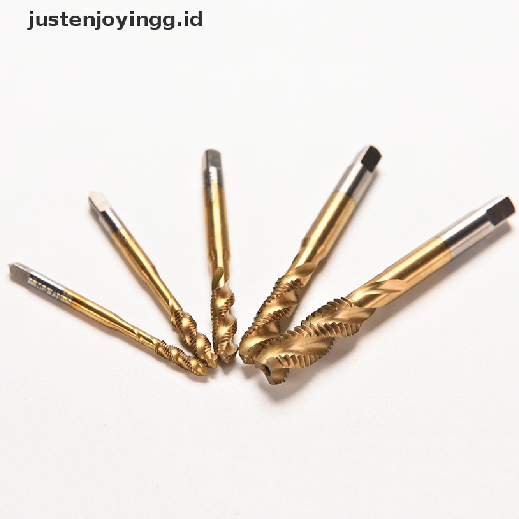 Kit Sekrup Ulir Metrik Spiral Metrik Bahan Baja Kecepatan Tinggi Model M3 M4 M5 M6 M8