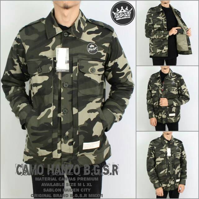 BGSR Jaket Parka Camo Hanzo / Jaket Militer / Jaket Parka Army