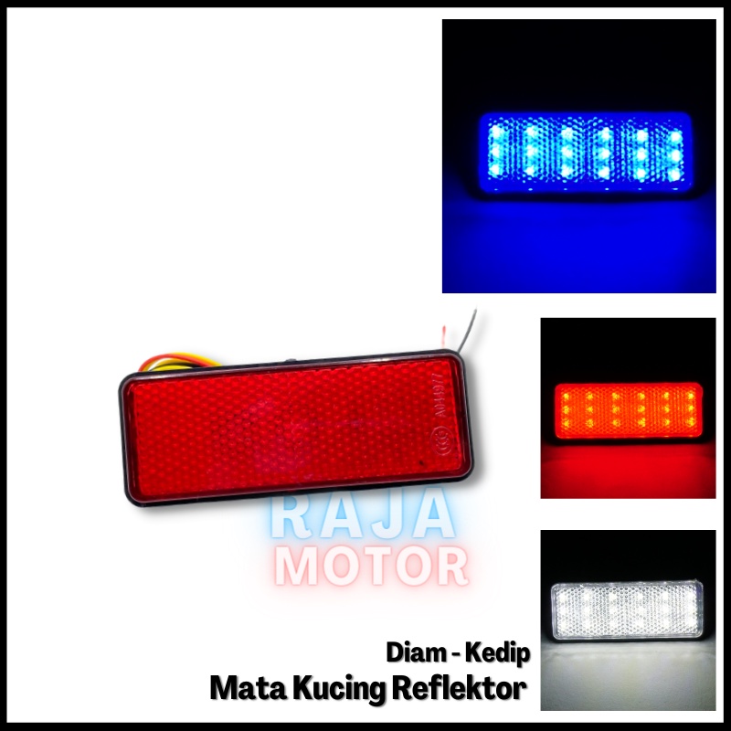 Lampu Motor Mata Kucing Stop Rem Belakang Diam Kedip Variasi motor Universal