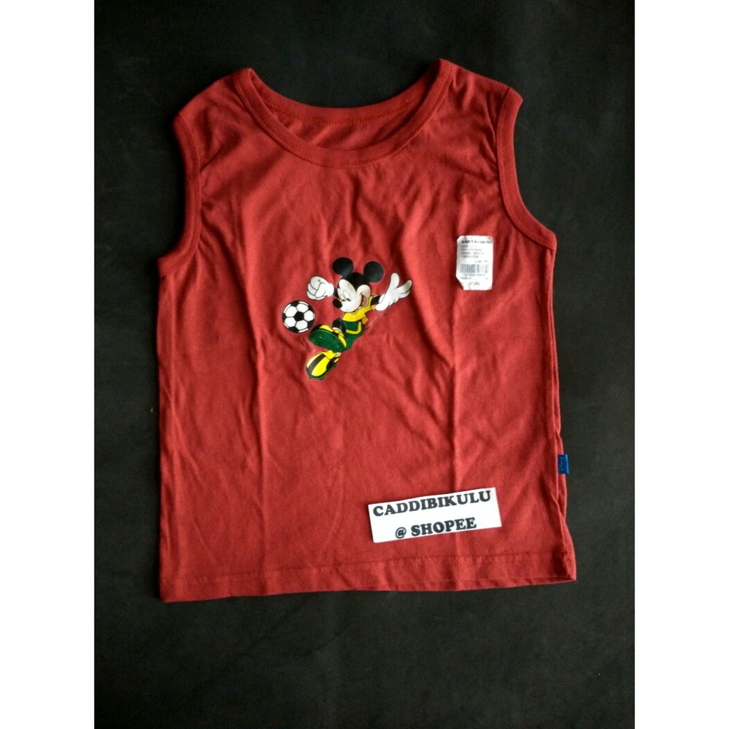 Kidz too Singlet Anak Katun 1-8 tahun. Motif dan Warna RANDOM