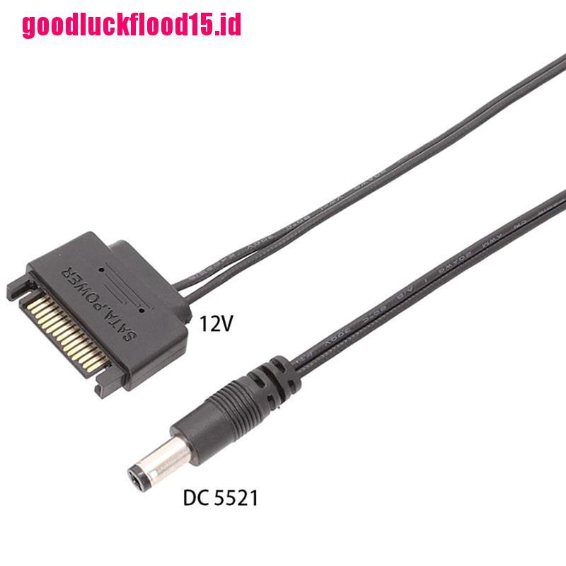 {LUCKID}1Pc SATA Male To DC 5.5*2.1mm 12V power supply SATA to DC Cable 20cm