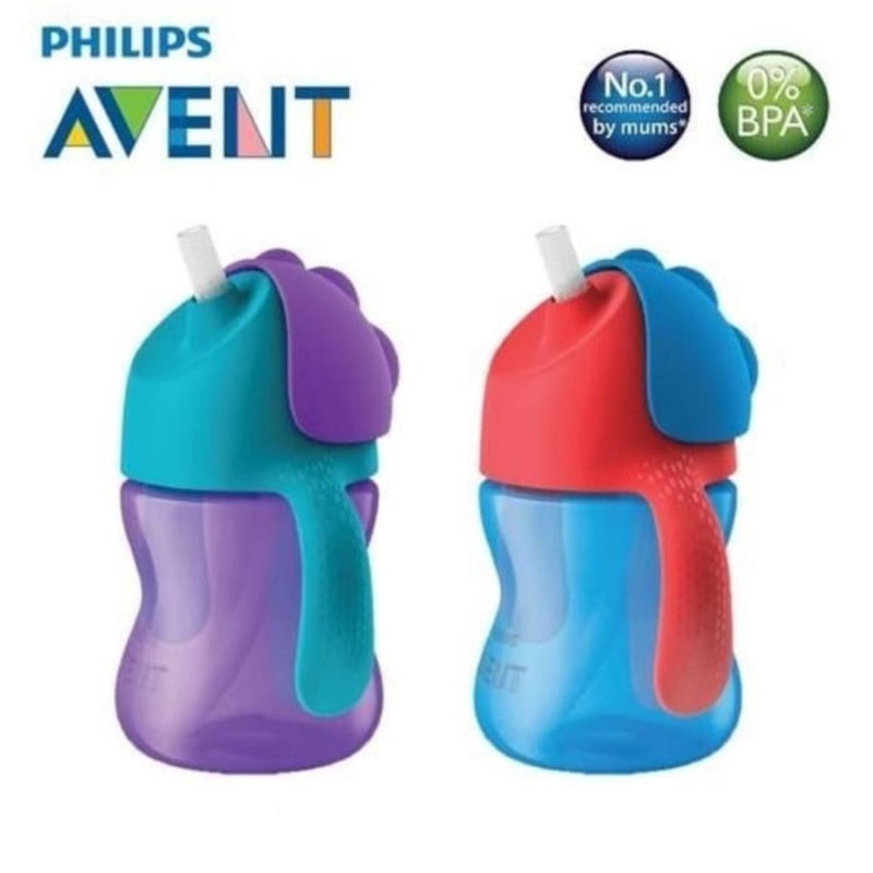 Philips Avent Straw Cup Bottle 7 Oz (200 ml)/Botol Minum Anak Avent