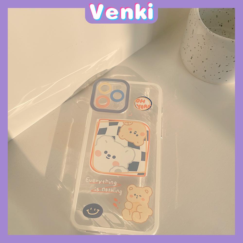 iPhone Case Silicone Soft Case Clear Case Square Edge Angel Eye Cat Eye Pupil Eye Full Cover Camera Protection Shockproof Case Bear Cartoon Cute Style For iPhone 13 Pro Max iPhone 12 Pro Max iPhone 11 Pro Max iPhone 7 Plus iPhone XR XS MAX 12 XS pro XR