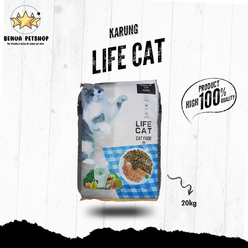 Makanan Kucing kering LIFE CAT DRY 20kg (GRAB GOSEND)