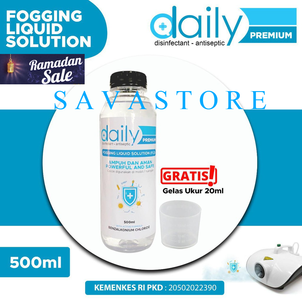 DESINFEKTAN FOGGING DAILY PREMIUM LIQUID SOLUTIONS (FLS) 500ML KHUSUS MESIN FOGGING