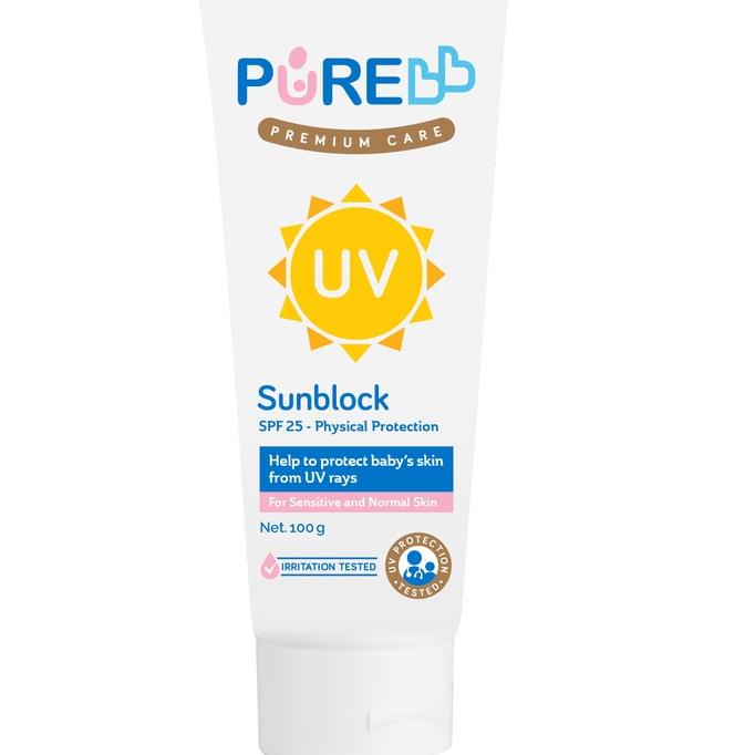 Hadir Hebat Pure Baby Sunblock Anak / Pure Kids Sublock Anak 100gr SPF 25