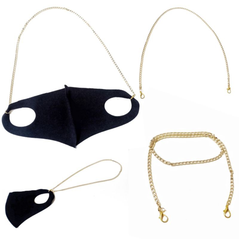 Kalung Gantungan Masker Strap Mask Hanging Golden Chain Series