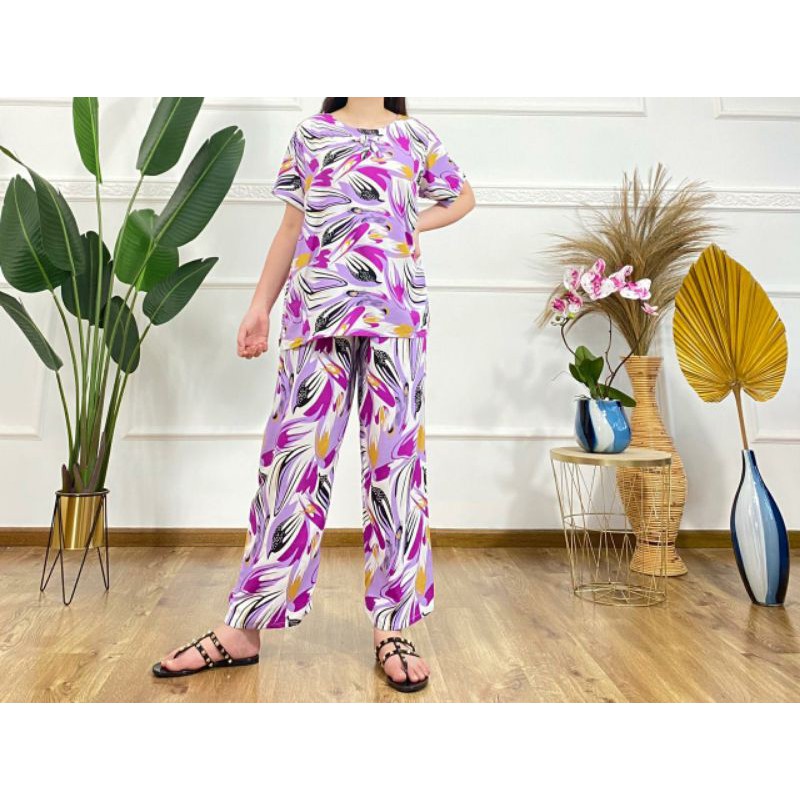 COD SETELAN CANTIK / PROMO BAJU TIDUR / SETELAN KENCANA UNGU / KENCANA UNGU SETELAN