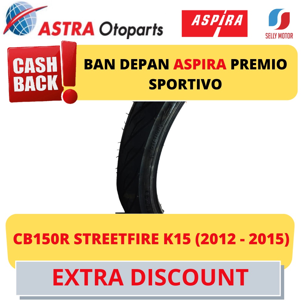 Ban Depan Aspira Premio Sportivo Tubeless 80/90-17Honda CB 150R