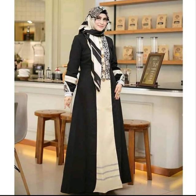 Gamis Tuneeca Repro TR- 0415085 Gamis Hitam