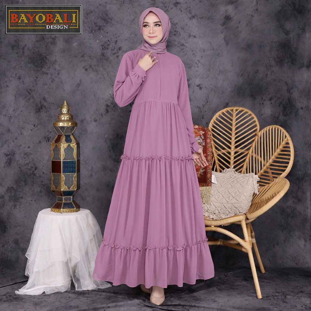Baju Gamis Wanita Terbaru -Gamis Ceruty -Gamis Polos -Syari Jumbo - Fashion Muslim Wanita- Seragaman-3