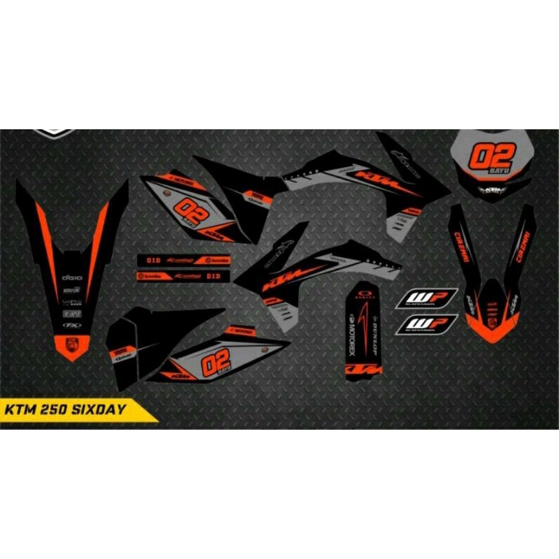 Decal KTM 250 Full Body Custom - Sticker KTM 250 2014 Full Body Bisa Request Desain