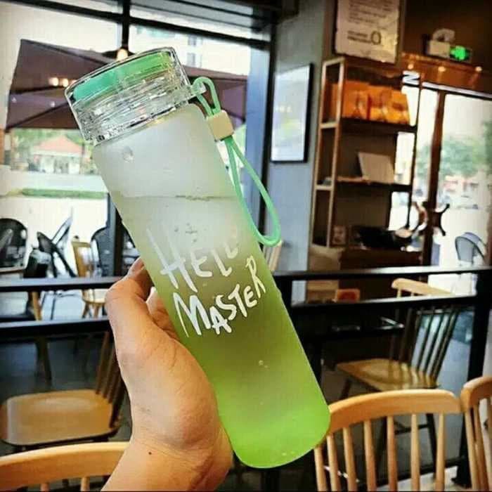 [450GRAM] LT - BOTOL MINUM KACA HELLO MASTER