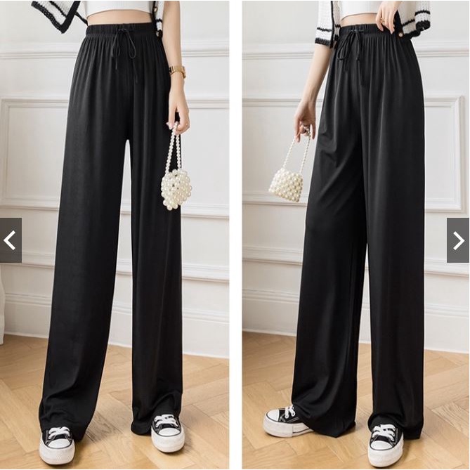 HOPYLOVY Celana Kulot Wanita High Waist Pants Korea Aneska / Celana Panjang Wanita Kulot Highwaist