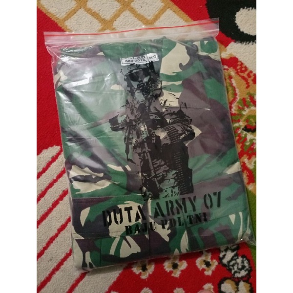 SETELAN BAJU PDL TNI-AD BALOTELI SRITEX_PREMIUM(TIPE KANCING)