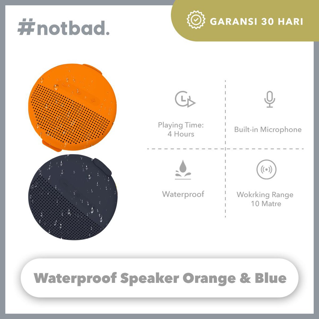 Notbad Bluetooth Speaker Waterproof IPX7