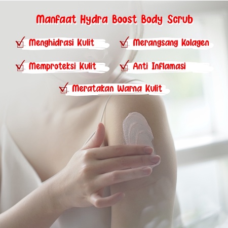 ⭐ BAGUS ⭐ V NATURAL BODY SCRUB 300gr | Lulur Badan Goat Milk Hydra Boost Pomegranate Collagen