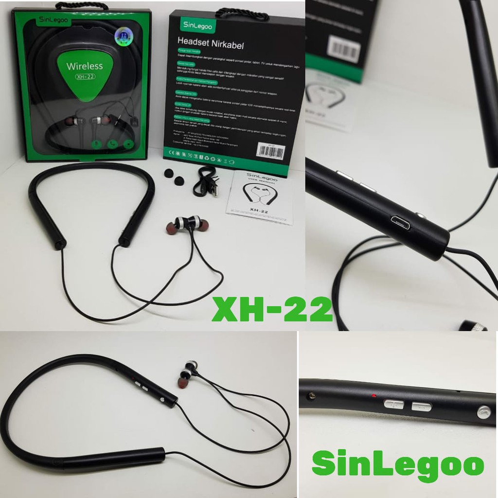 Headset Bluetooth SinLegoo XH22 Magnetic Handsfree Wireless SINLEGOO XH-22 Sporty Earphone GARANSI
