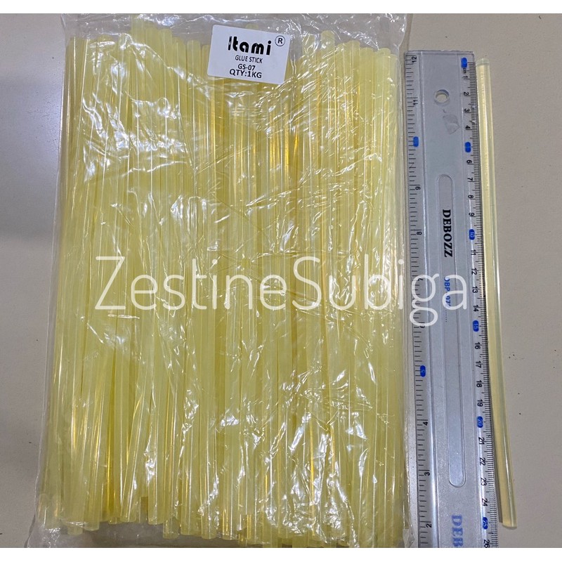 Refill Glue Gun Kecil / Isi Ulang Lem Bakar Tembak Kecil Kuning /pcs Itami