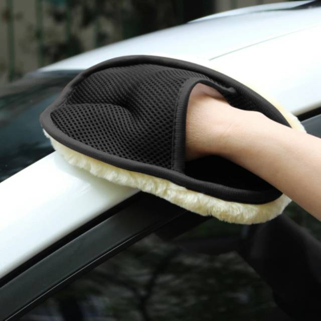 Nuansa - Sarung Tangan Cuci Mobil Cuci Pad Wool Glove Car Wash Microfiber