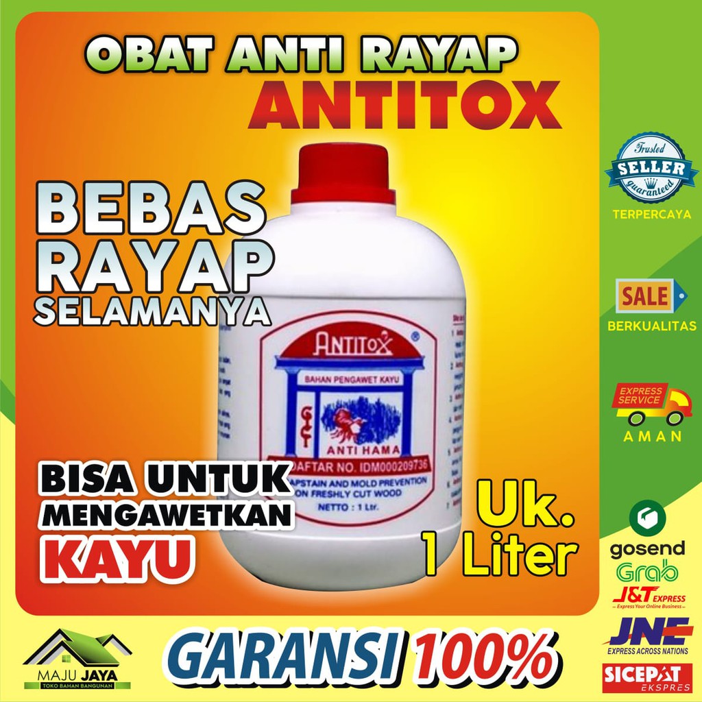 ANTI RAYAP OBAT RAYAP KAYU PESTISIDA ANTITOX ANTITOK CAIRAN ANTI RAYAP PENGAWET KAYU PEMBASMI HAMA