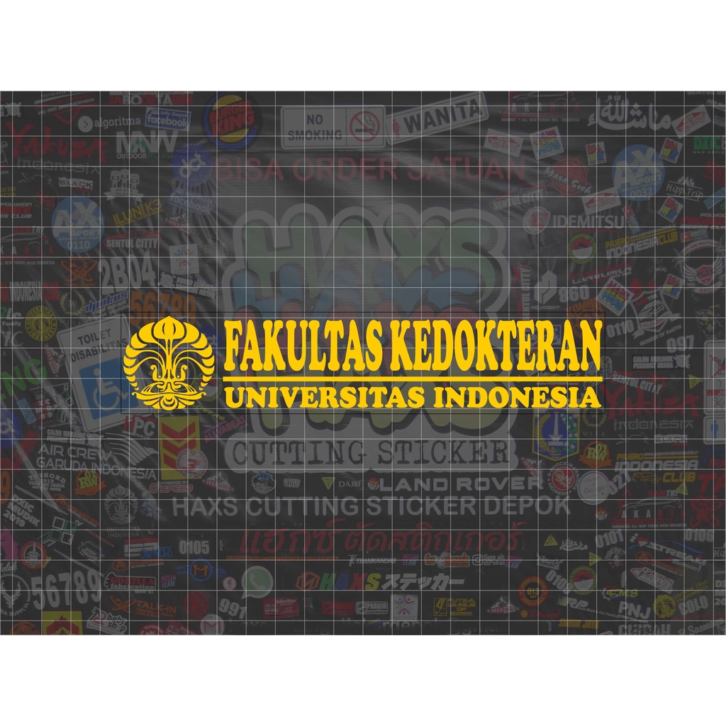 Cutting Sticker Fakultas Kedokteran UI Universitas Indonesia Ukuran 20 Cm