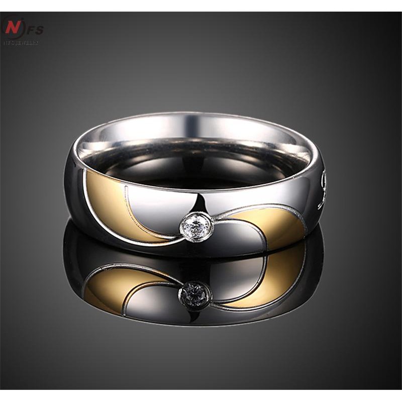 Cincin Couple / Tunangan / Nikah / Pasangan / Titanium C041