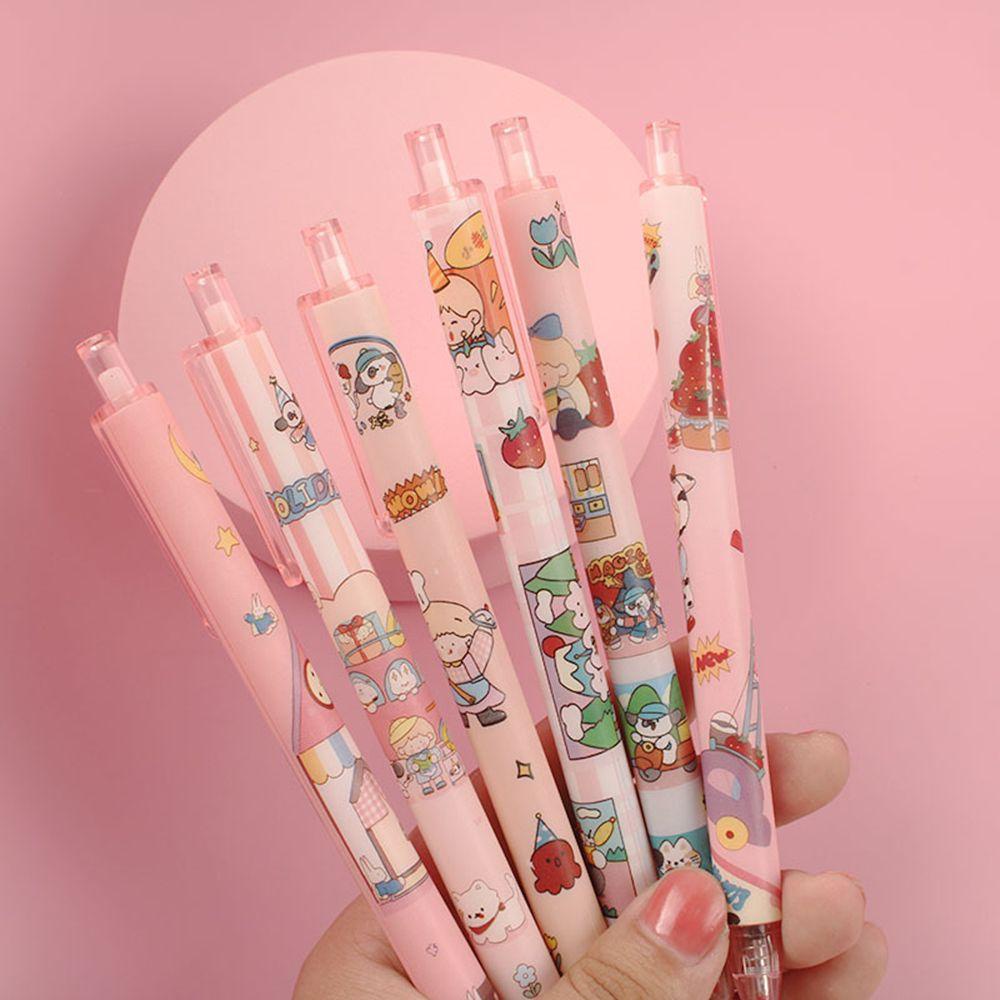 Top Gel Pen Hadiah Kreatif Hadiah Alat Tulis Kantor Cepat Kering Gambar Kartun Kawaii Tulisan Pulpen