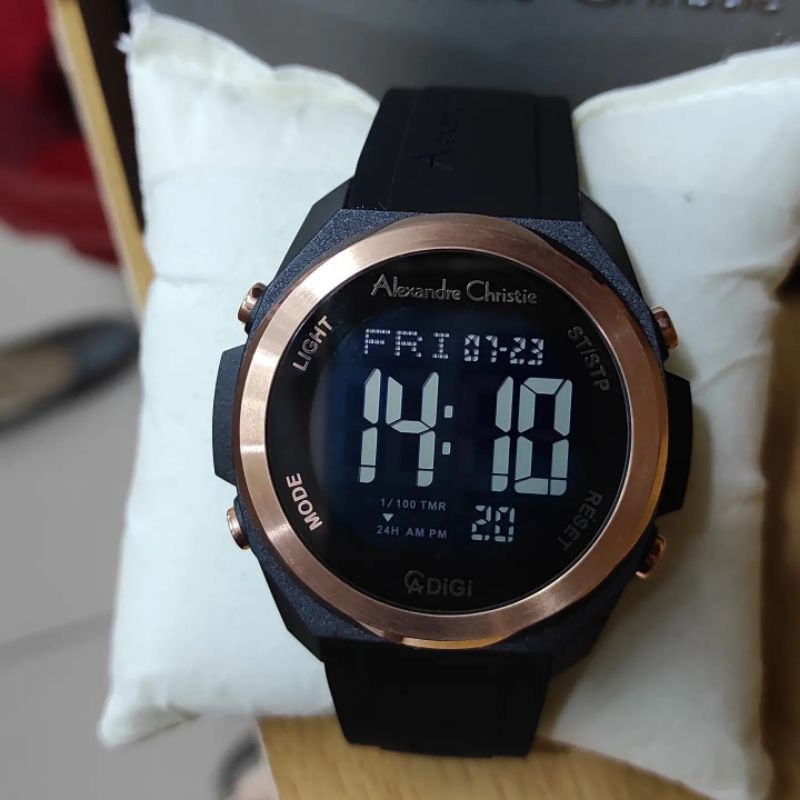 jam tangan alexandre Christie pria digi karet