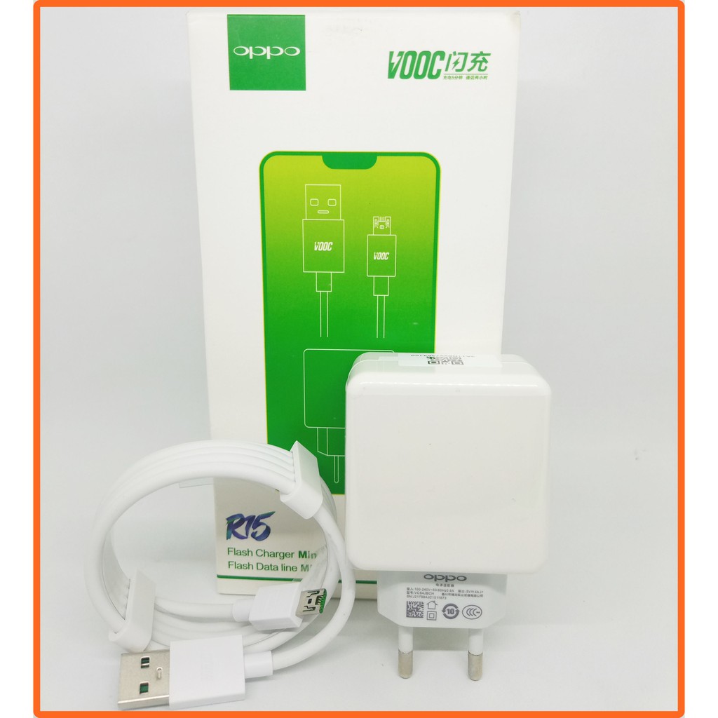 Charger Oppo Ori 100% Oppo R15 Real Vooc  Tc Oppo Vooc R15 Original Charger Oppo