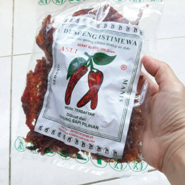 

dendeng sapi cap cabe 1 kg( 4 × 250gr)