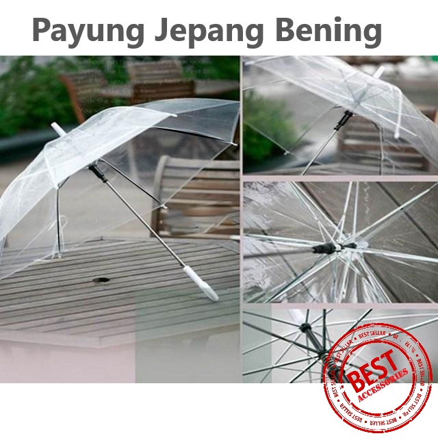 Payung Fashion Bening Transparan Umbrella Jepang Korea 742