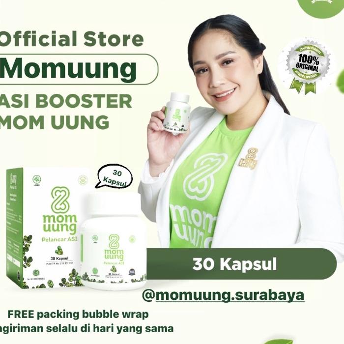 ♦ 30 kapsul KELOR MOM UUNG/ halal mom uung / momuung / pelancar asi MOMUUNG SURABAYA ►