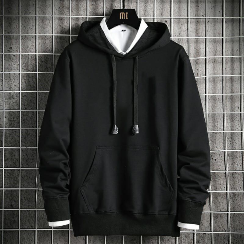 hoodie polos hitam pria-wanita size M L XL # jaket polos hitam # sweater polos hitam # hoodie # hudi