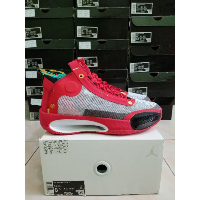 Sepatu Basket Air Jordan34 High University Red
