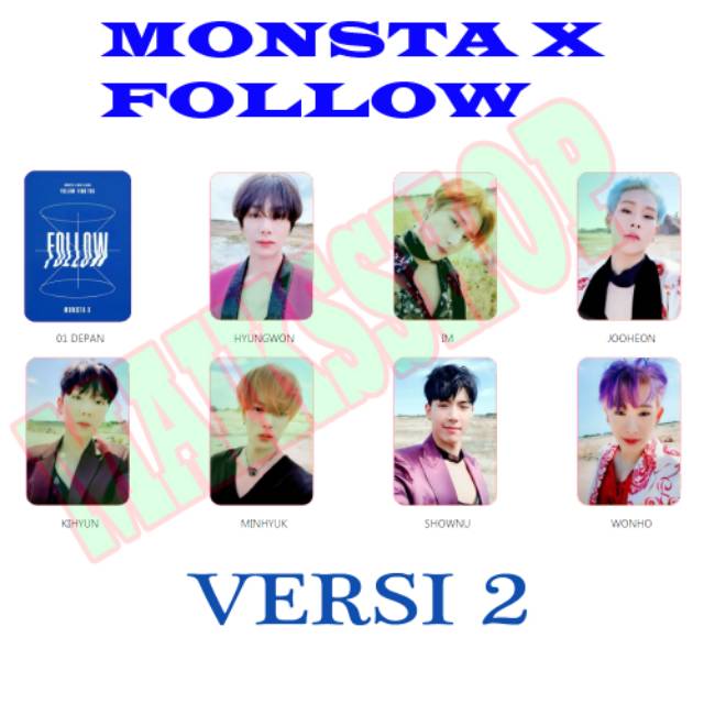 Monsta X Follow Photocard Kpop