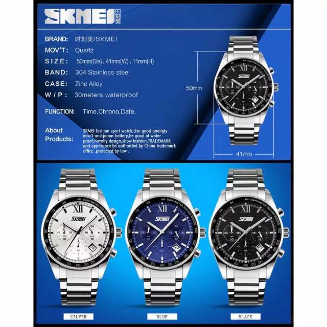 Jam skmei 9096 original chrono aktif bergaransi free paper box