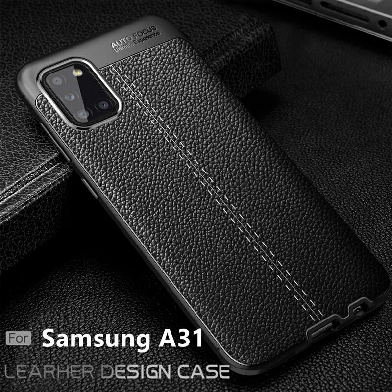 Casing Samsung Galaxy A31 A 31 Soft Case Black Matte Bumper Slim Back Cover Softcase