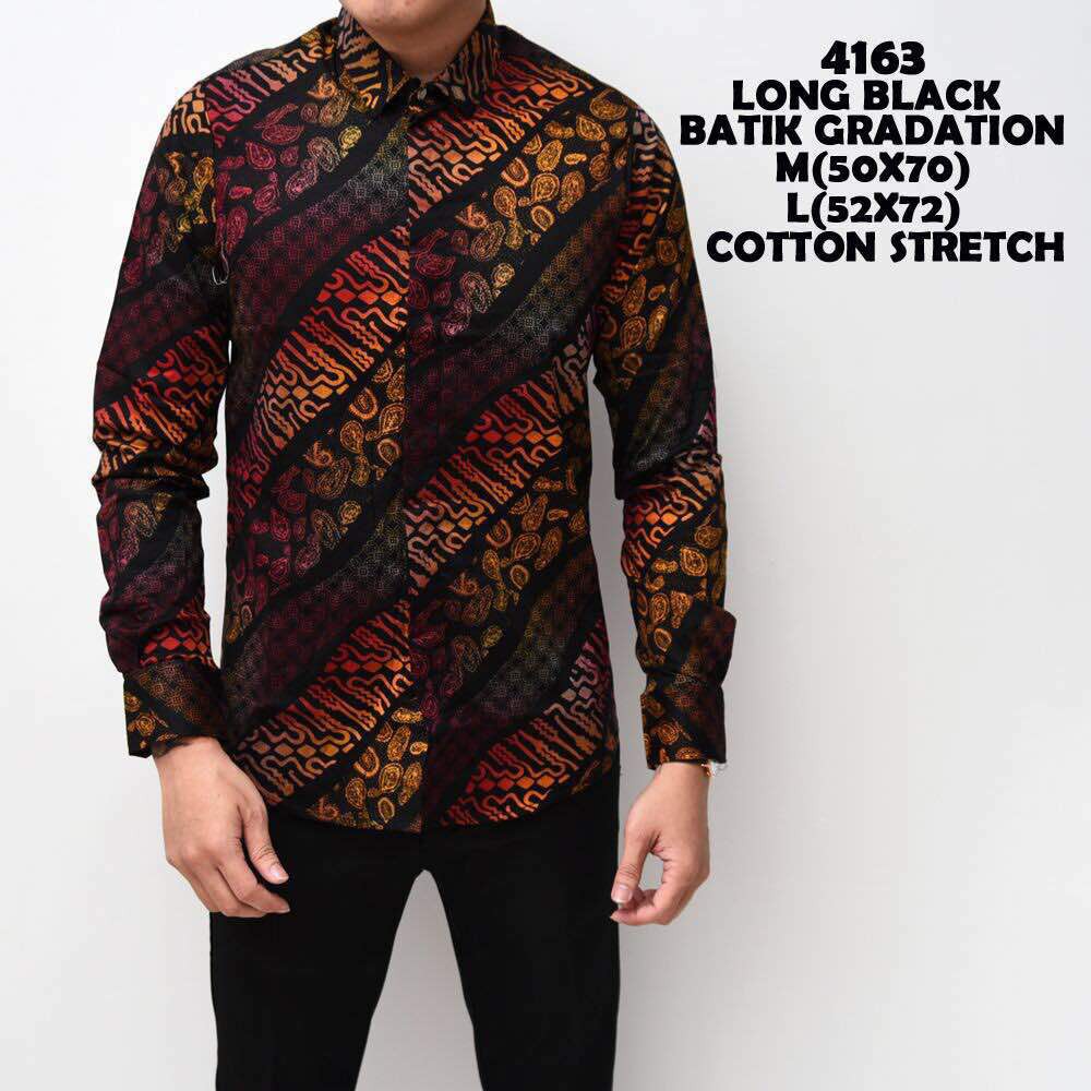 Bazryapparel Kemeja Batik Pria Gradasi