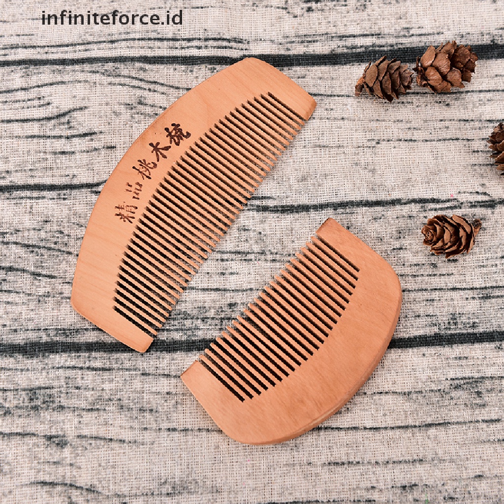 (Infiniteforce.Id) Sisir Jenggot Pria Bahan Kayu