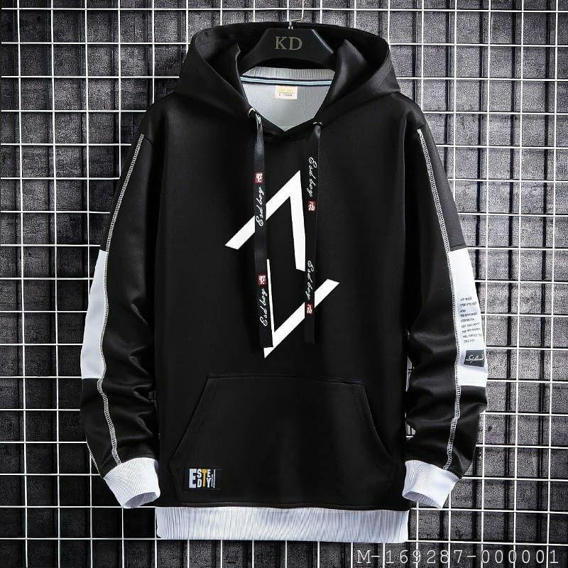 OUTERWEAR PRIA SWEATER HOODIE AV VARD-038 Warna: Hitam, Putih, Abu Ukuran: All size